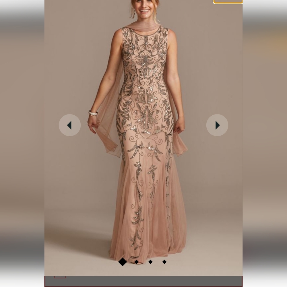 beaded sequin embellished dress  WGIN09182